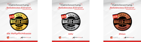 dvb-Siegel in der Kategorie Maklerbewertung beliebtestes Extranet